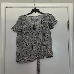 Snake skin print shirt NWT